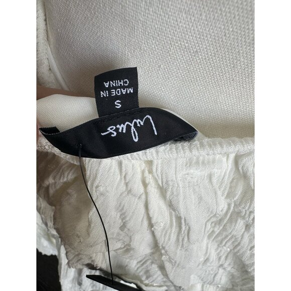 NWT Lulu’s All About Bliss White Swiss‎ Dot Tiered Halter Mini Dress Size Small - Picture 8 of 12